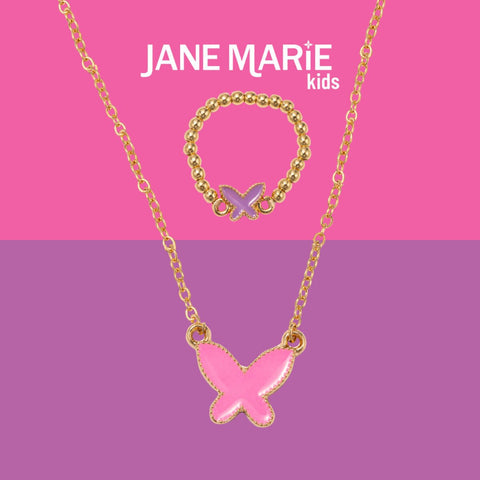 Fun Times Necklace & Ring Set: Butterfly