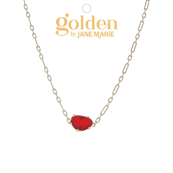 Golden Month Necklace: January