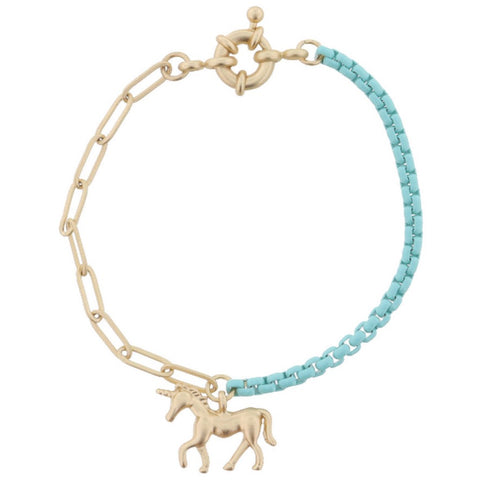 On Color Bracelet: Gold Unicorn