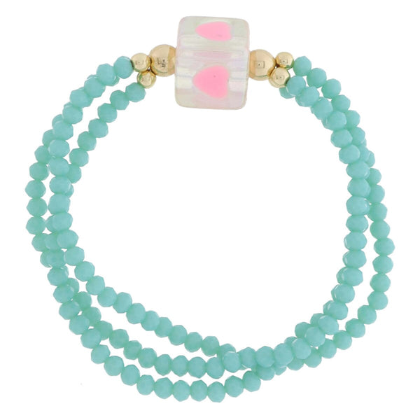 3 Strand Turquoise Beaded Bracelet