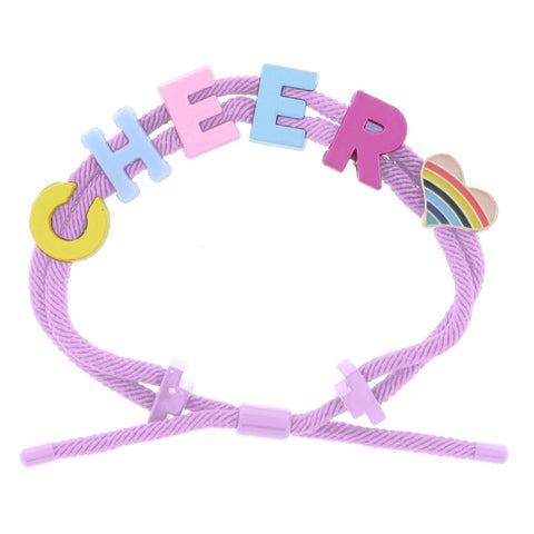 Purple Cord Cheer Bracelet