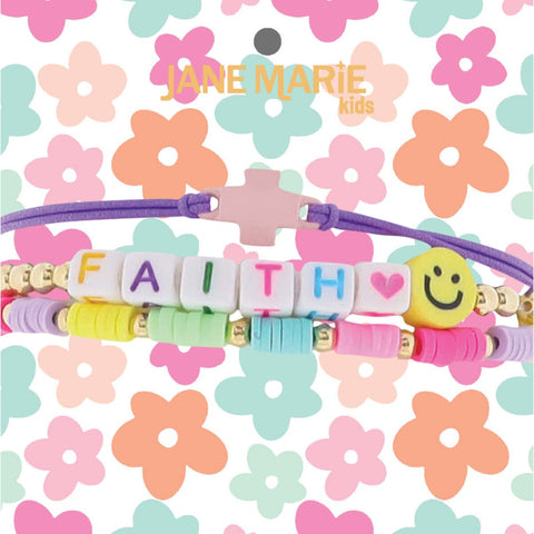 Wrapped in Color Bracelet Set: Faith