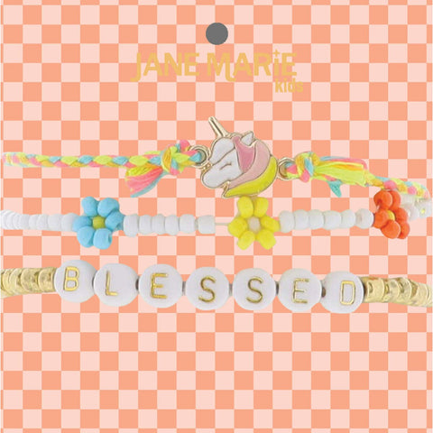 Wrapped in Color Bracelet Set: Blessed