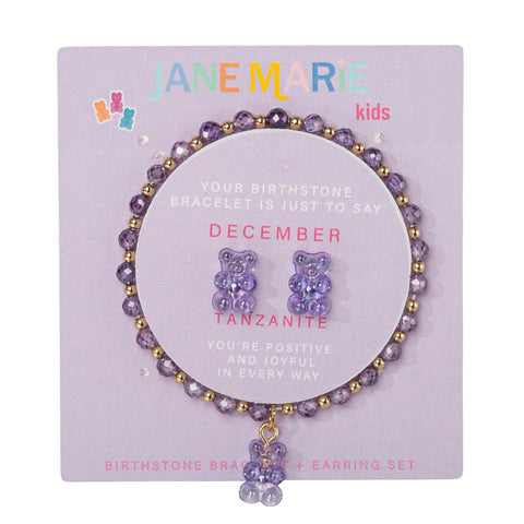 Gummy Time Birthday Bracelet Stud Set: December