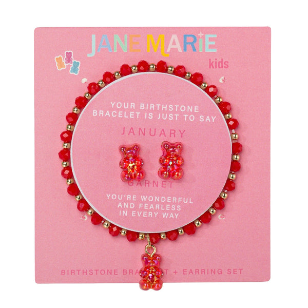 Gummy Time Birthday Bracelet Stud Set: January