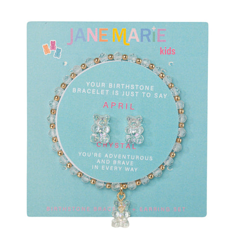 Gummy Time Birthday Bracelet Stud Set: April