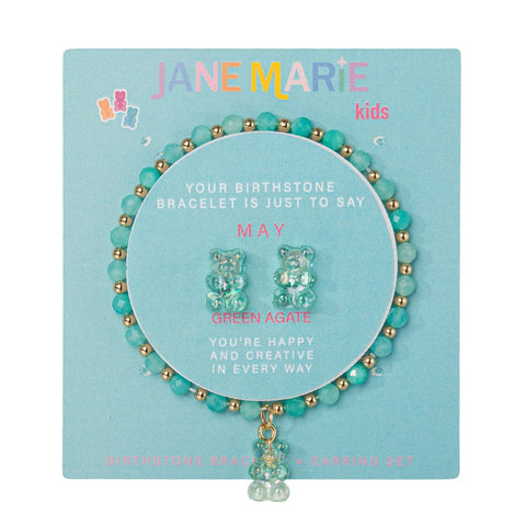 Gummy Time Birthday Bracelet Stud Set: May