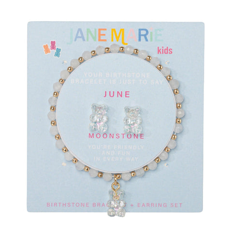 Gummy Time Birthday Bracelet Stud Set: June