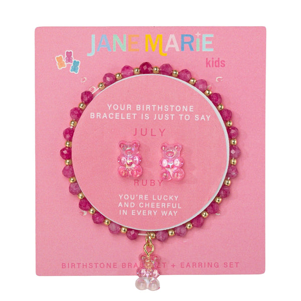Gummy Time Birthday Bracelet Stud Set: July