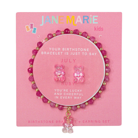 Gummy Time Birthday Bracelet Stud Set: July