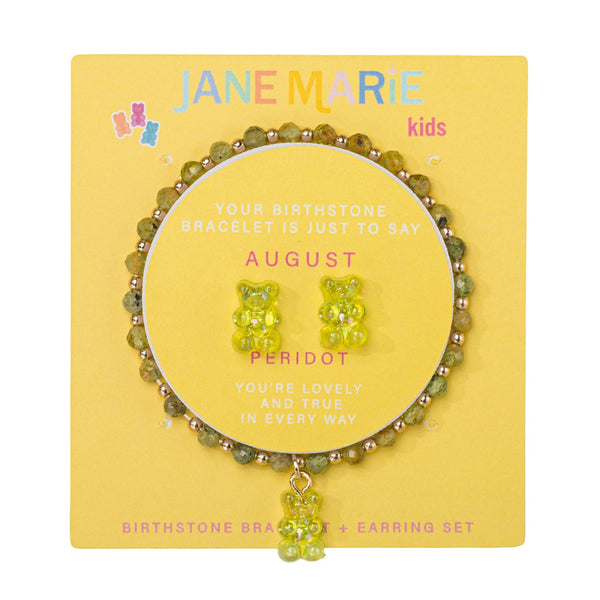 Gummy Time Birthday Bracelet Stud Set: August