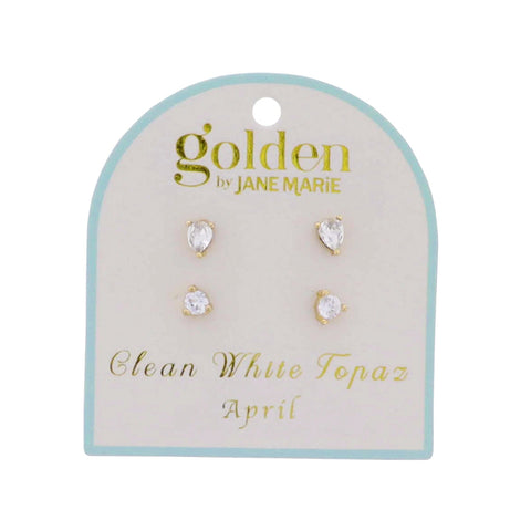 Golden Year! Earring Stud Set: April