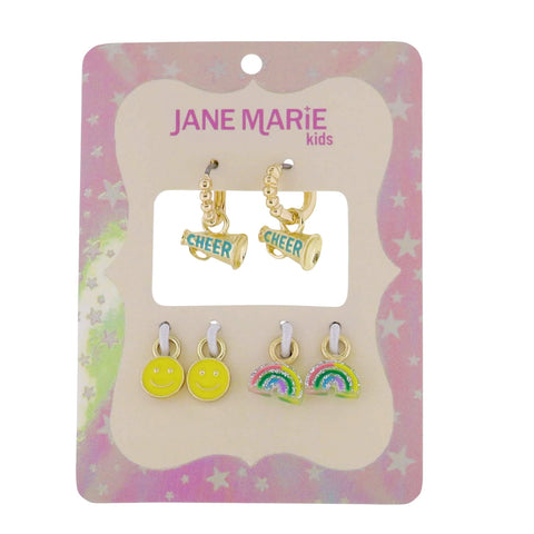 Interchangeable Huggie Earring Set: Cheer