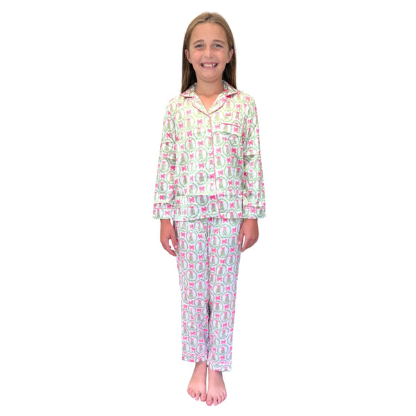 Kids Pink Christmas Cheer Pajama Set