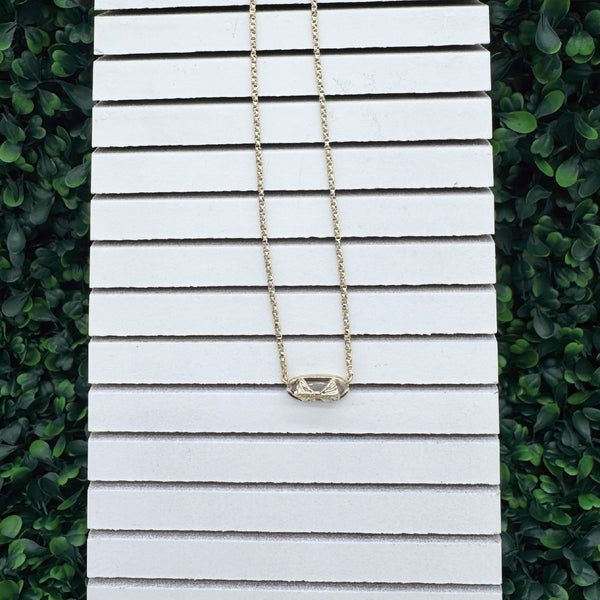 Epoxy Bow Necklace