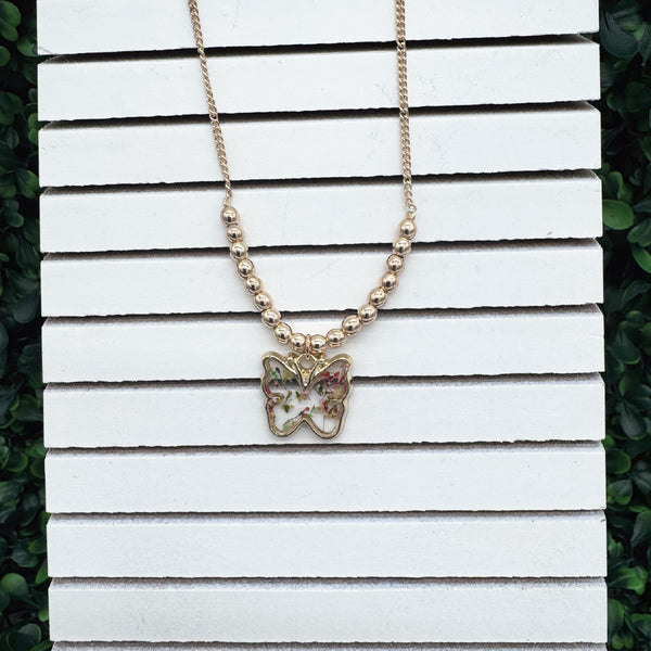 Forever Floral Necklace: Butterfly