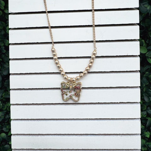 Forever Floral Necklace: Butterfly