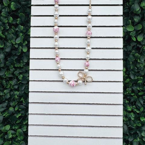Forever Floral Necklace: Floral Bead Bow