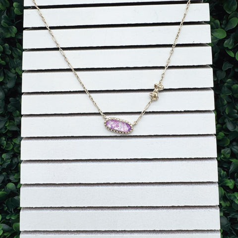 My Golden Bling Necklace: Floral Bow
