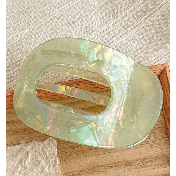 Jumbo Lime Lay Flat Claw Clip