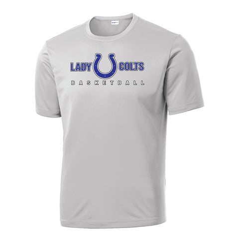 Lady Colts Short Sleeve Dri-Fit Tee: Silver