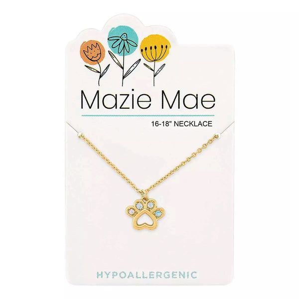 Gold Paw Print Necklace