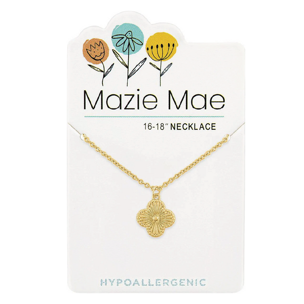 Gold Quatrefoil Necklace