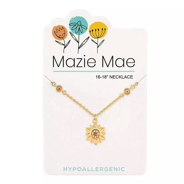 Gold Sunflower Necklace