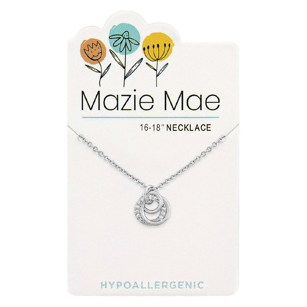 Silver Interlock Circle Necklace