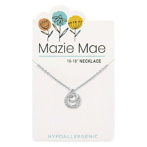 Silver Interlock Circle Necklace