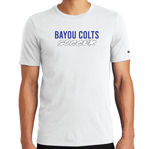 Bayou Soccer Brush Nike Core Cotton Tee White