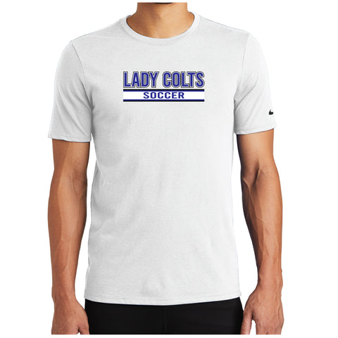 Lady Colts Stripe Soccer Nike Core Cotton Tee: White