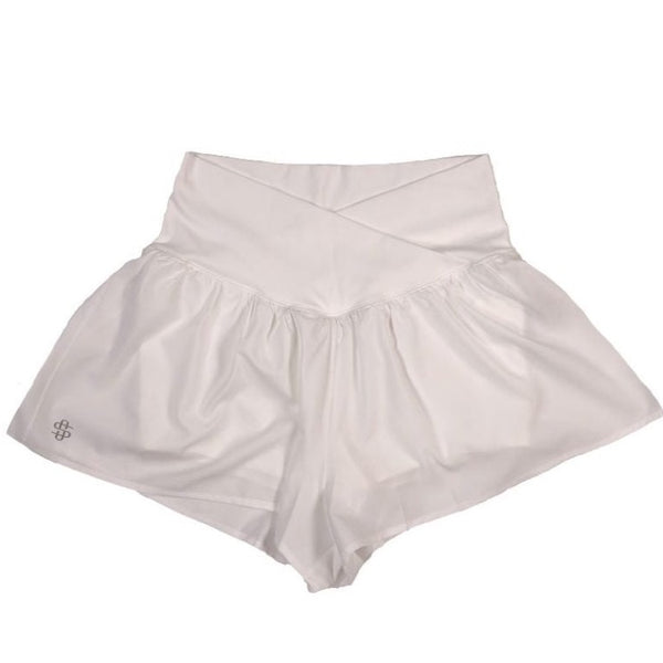 Simply Southern® Cross Running Shorts: White