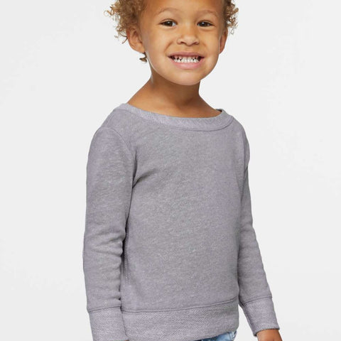 Rabbit Skins Toddler Melange French Terry Crew