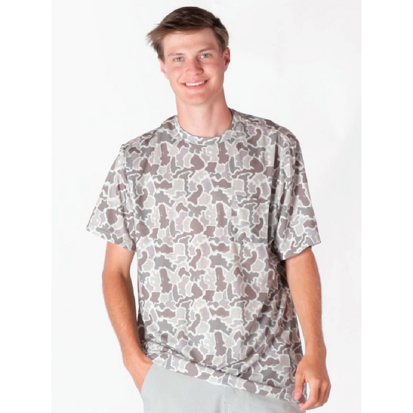 Simply Southern® Grey Camo Tee