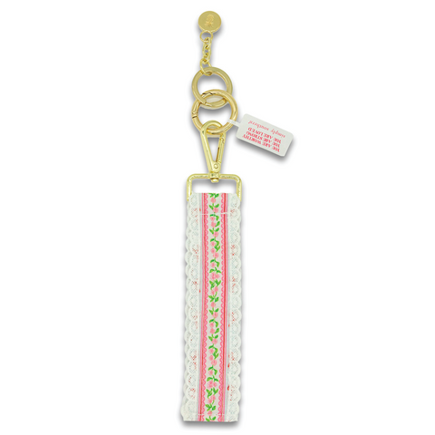 Pink Rose Lace Keyfob