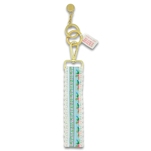 Rose Stripe Lace Keyfob