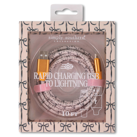 Simply Souther® Tech Cable USB-Lightning: Black Bow - Heidisonline