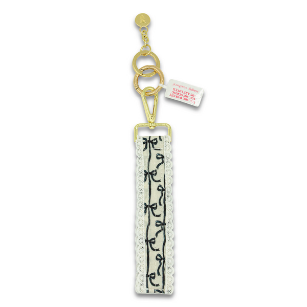 Black Bow Lace Keyfob