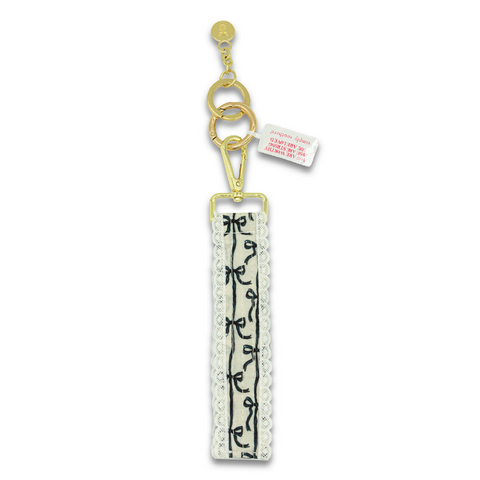 Black Bow Lace Keyfob