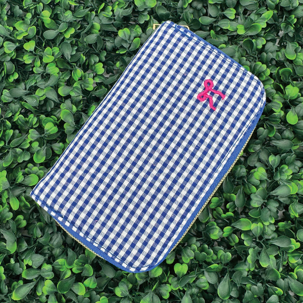 Simply Southern® Gingham Manicure and Brush Kit: Royal