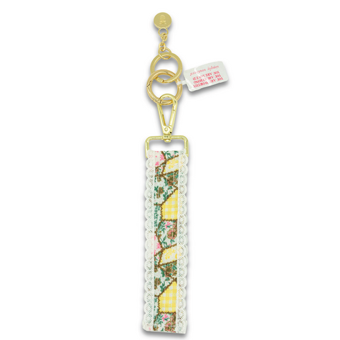 Yellow Patch Lace Keyfob