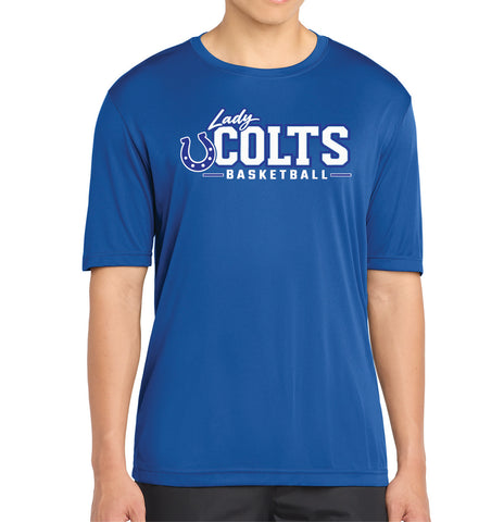 Lady Colts Bball Short Sleeve Dri-Fit Tee 26': Royal Blue