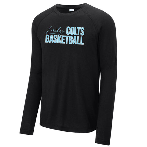 Lady Colts Bball Long Sleeve Dri-Fit Tee: BLACK