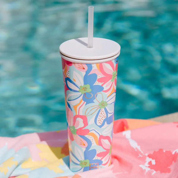 Color Me Happy Stainless Straw Tumbler