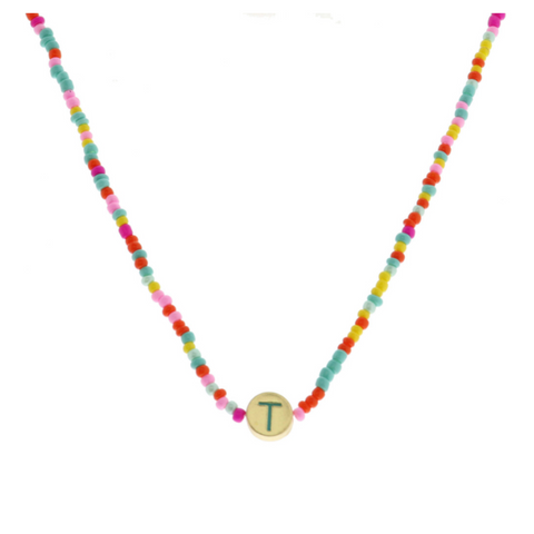 Initially Colored Necklace: T