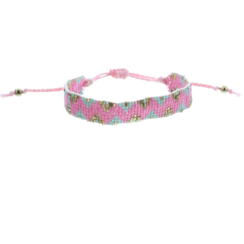 Yes Please Bracelet - Pink. Mint, Gold