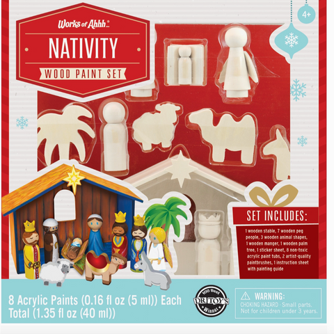 Nativity Wooden Paint Set