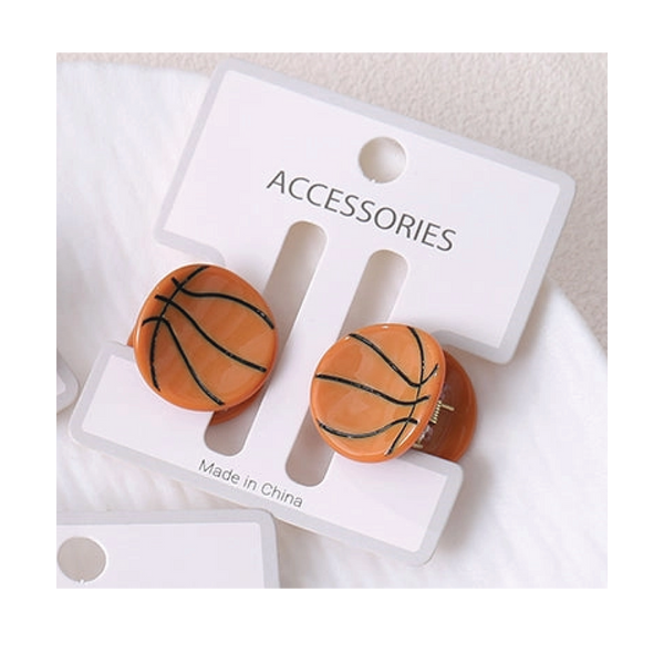 Mini Basketball Hair Clips