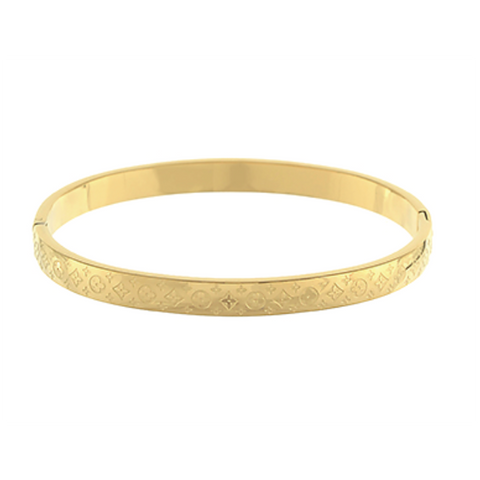 Engraved Bangle Bracelet